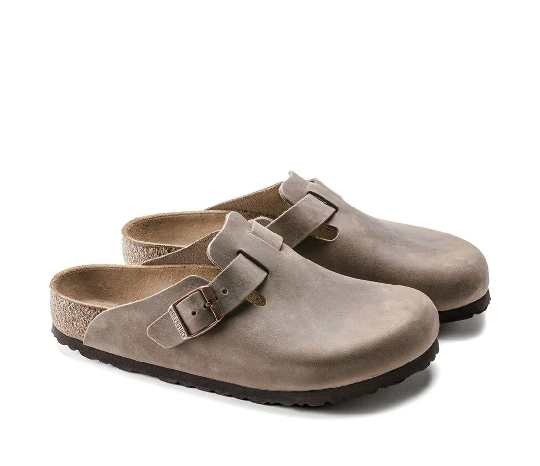 Birkenstock Boston Oiled Leather Tobacco Brown