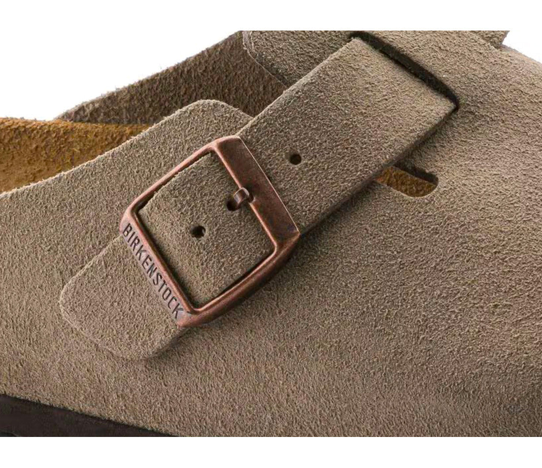 Birkenstock Boston Soft Footbed Suede Taupe (Coupe Normale)