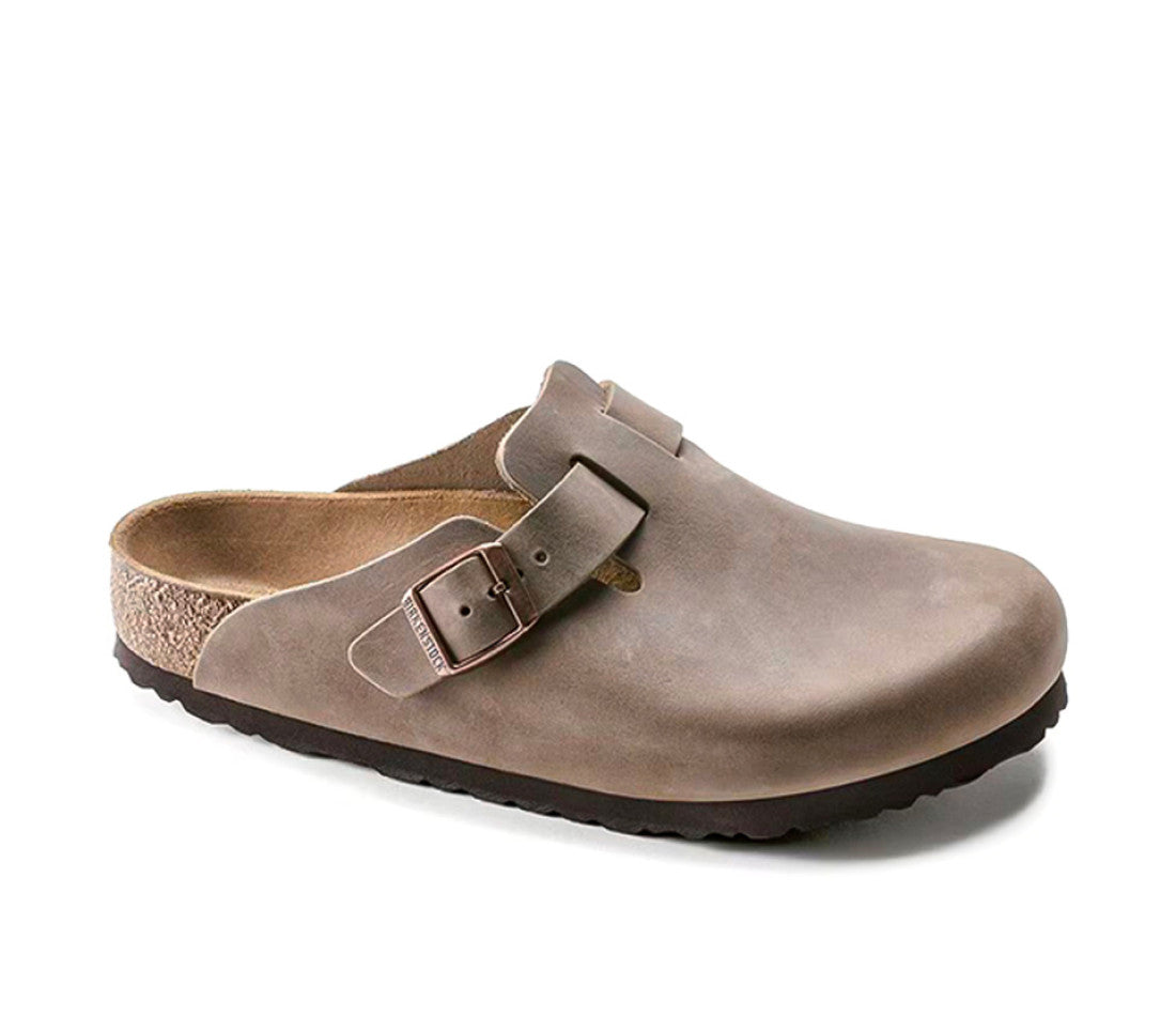Birkenstock Boston Oiled Leather Tobacco Brown