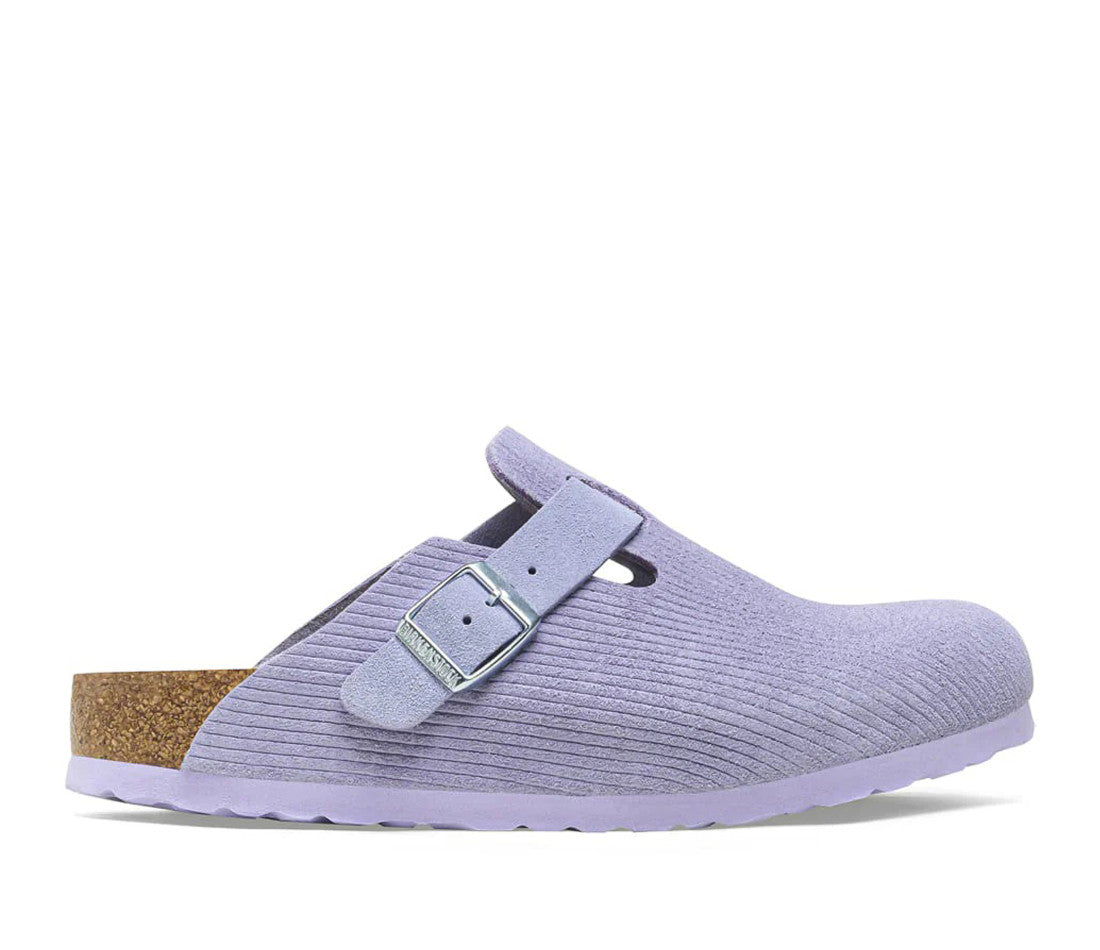 Birkenstock Boston Embossed Corduroy Suede Purple Fog