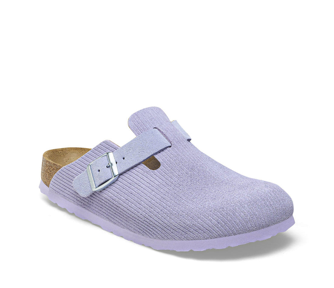 Birkenstock Boston Embossed Corduroy Suede Purple Fog
