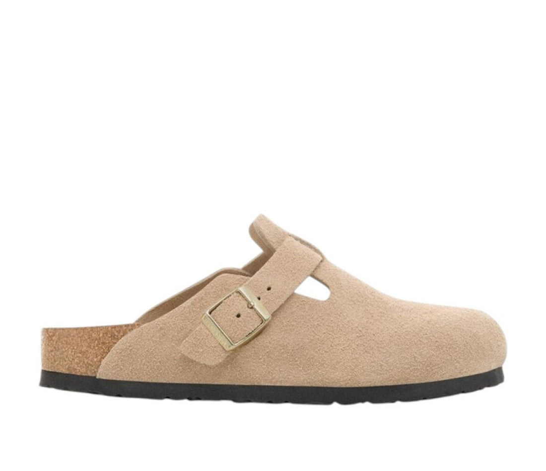 Birkenstock Boston Suede Leather Sandcastle