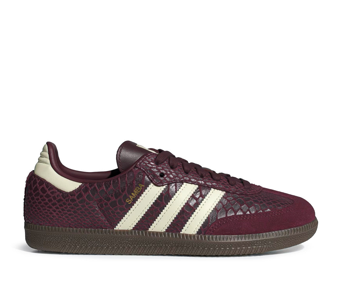 adidas Samba OG Snakeskin Maroon Cream White (W)