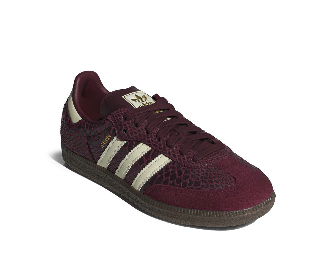 adidas Samba OG Snakeskin Maroon Cream White (W)