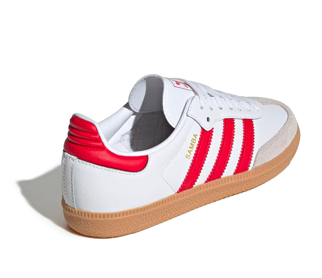 adidas Samba OG Cloud White Better Scarlet Gum (GS)