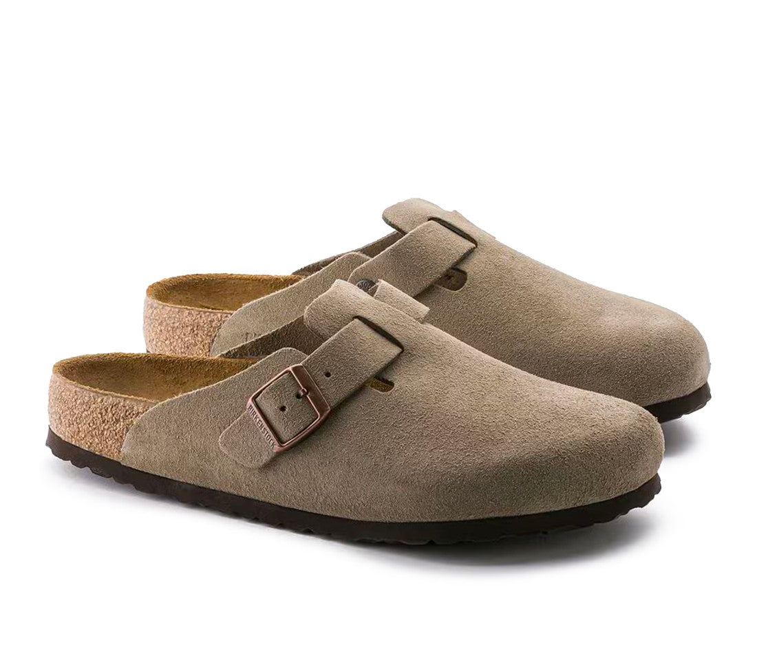Birkenstock Boston Soft Footbed Suede Taupe (Coupe Normale)
