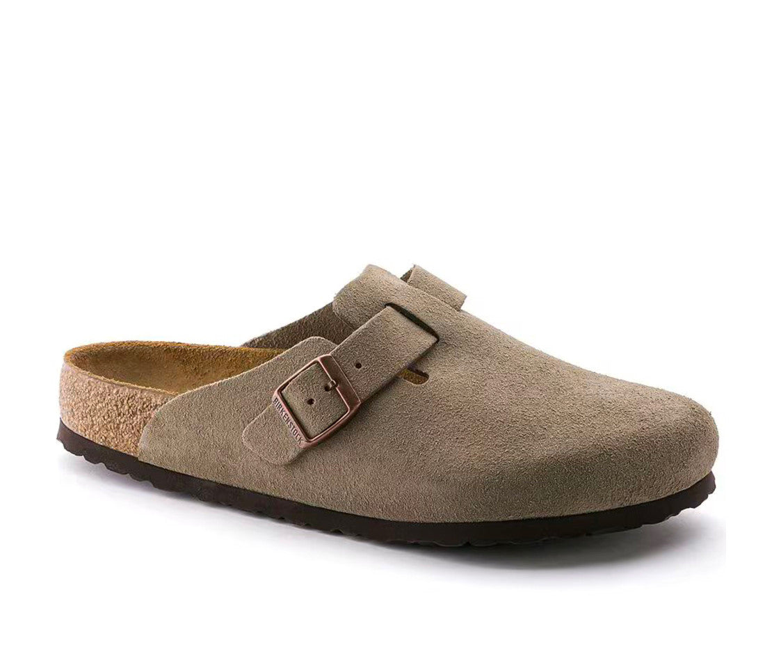 Birkenstock Boston Soft Footbed Suede Taupe (Coupe Normale)