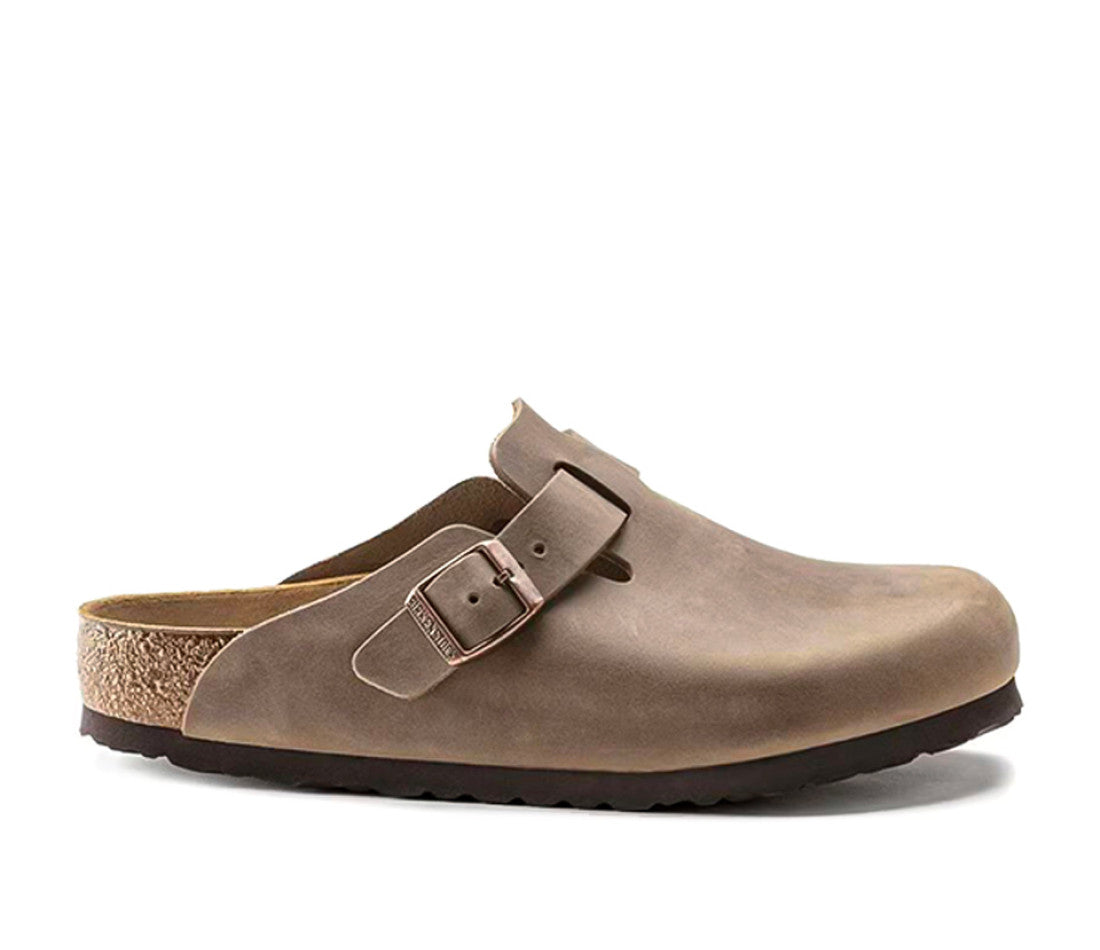 Birkenstock Boston Oiled Leather Tobacco Brown