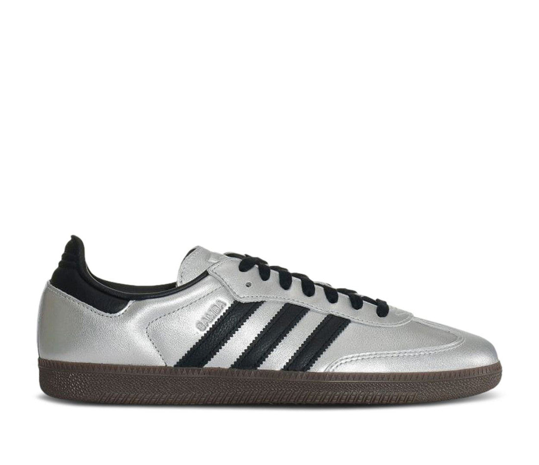adidas Samba OG Silver Metallic Black Gum (W)