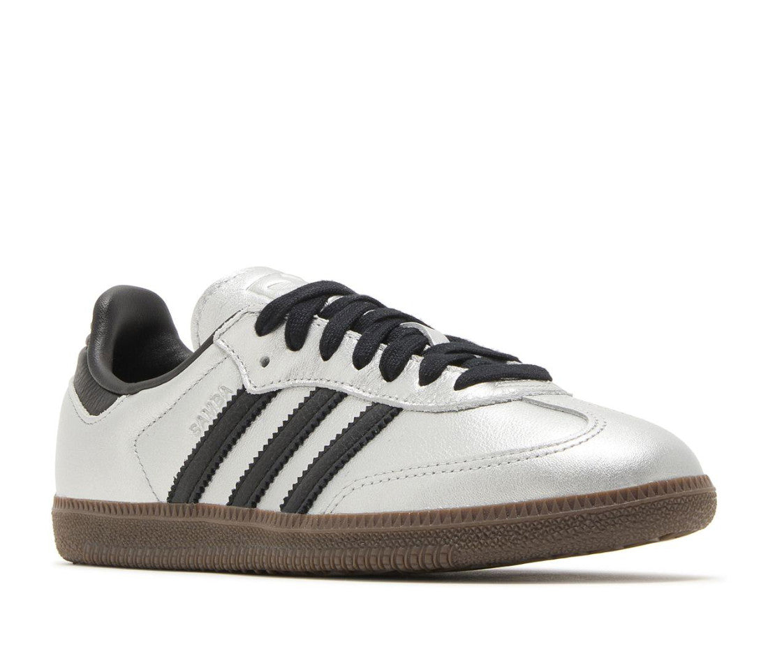 adidas Samba OG Silver Metallic Black Gum (W)