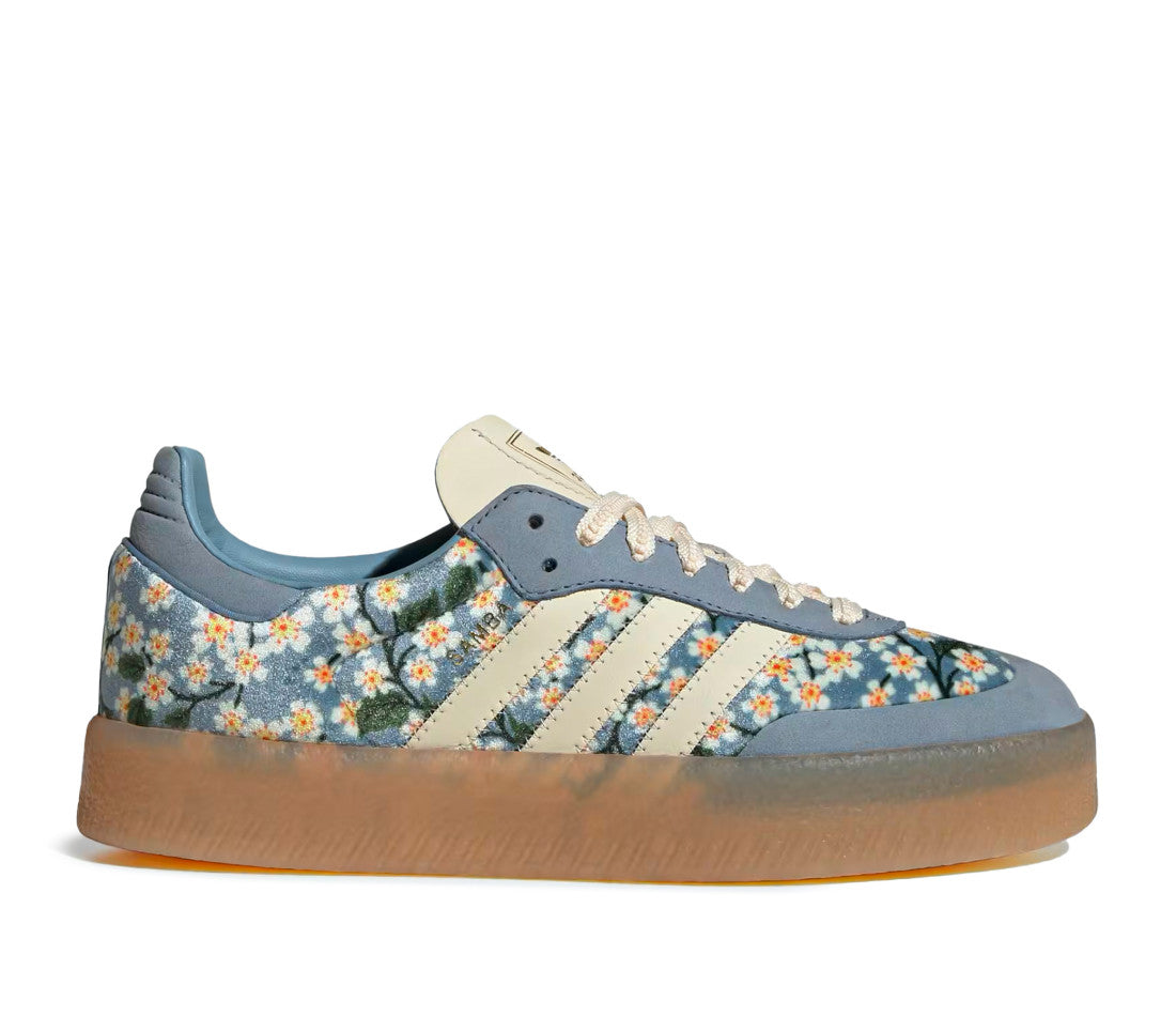 adidas Sambae Liberty London Floral Embroidery Blue Cream White (W)