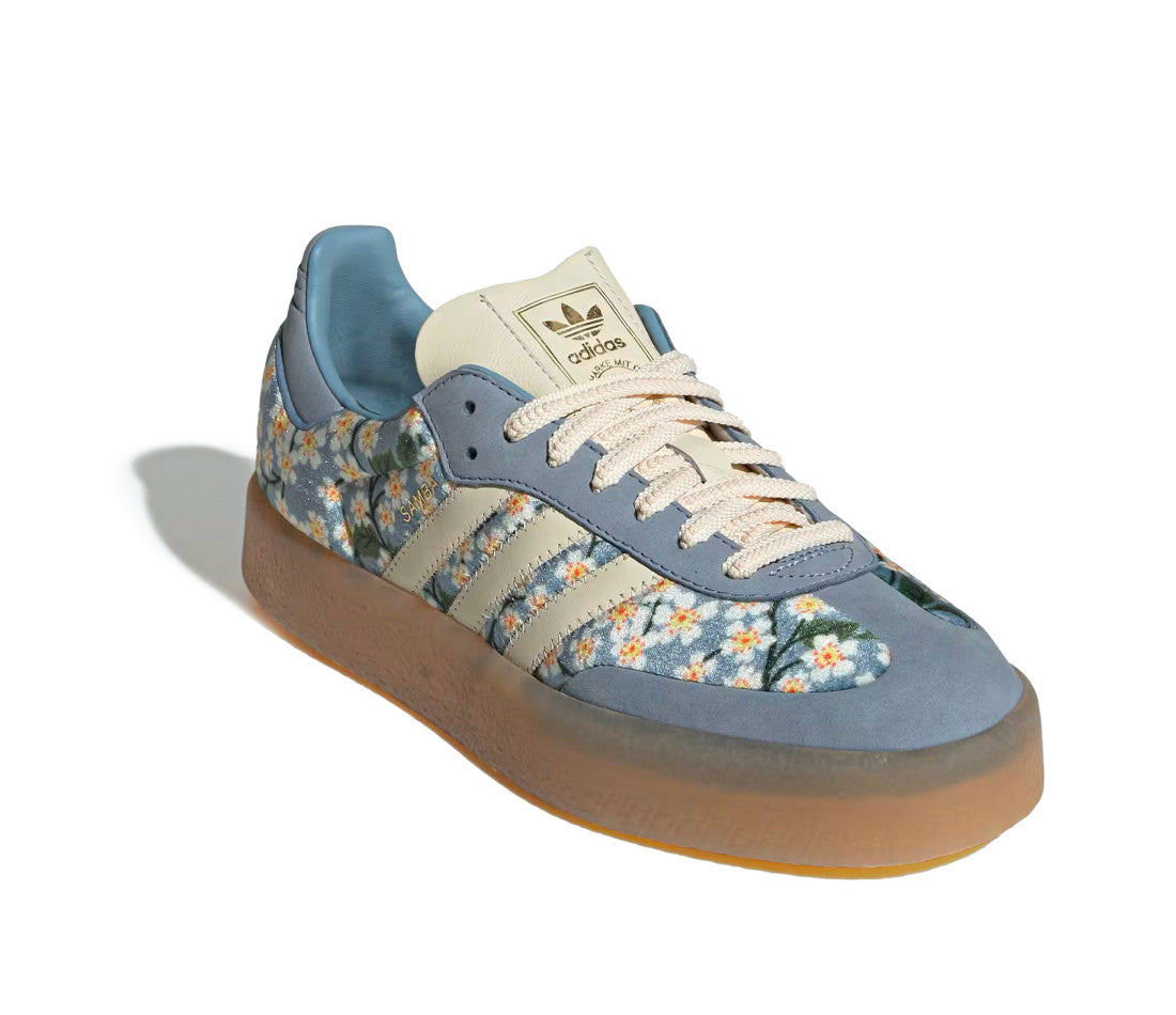 adidas Sambae Liberty London Floral Embroidery Blue Cream White (W)