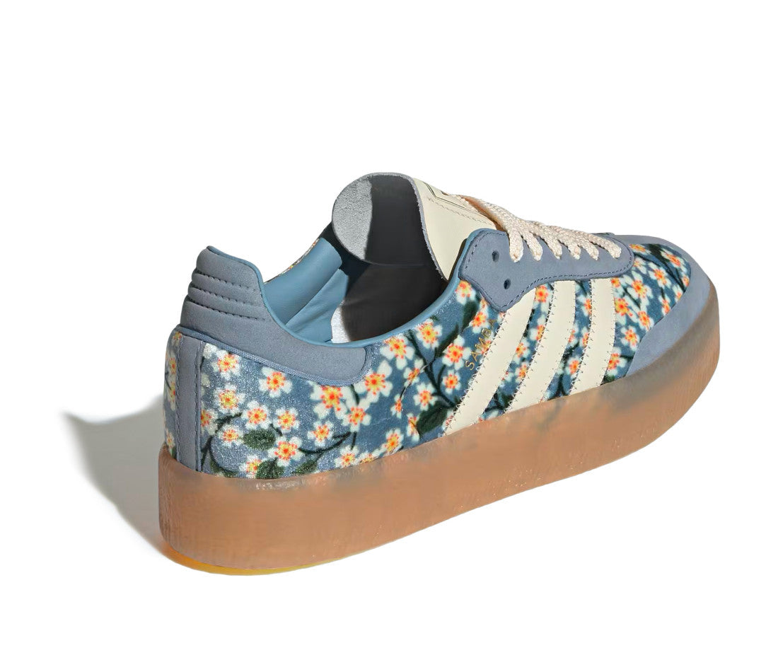 adidas Sambae Liberty London Floral Embroidery Blue Cream White (W)