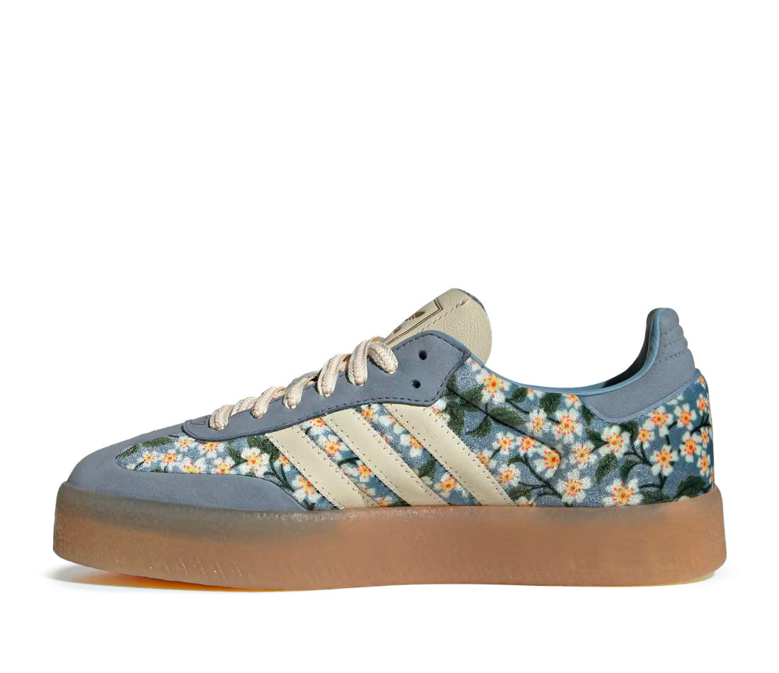 adidas Sambae Liberty London Floral Embroidery Blue Cream White (W)