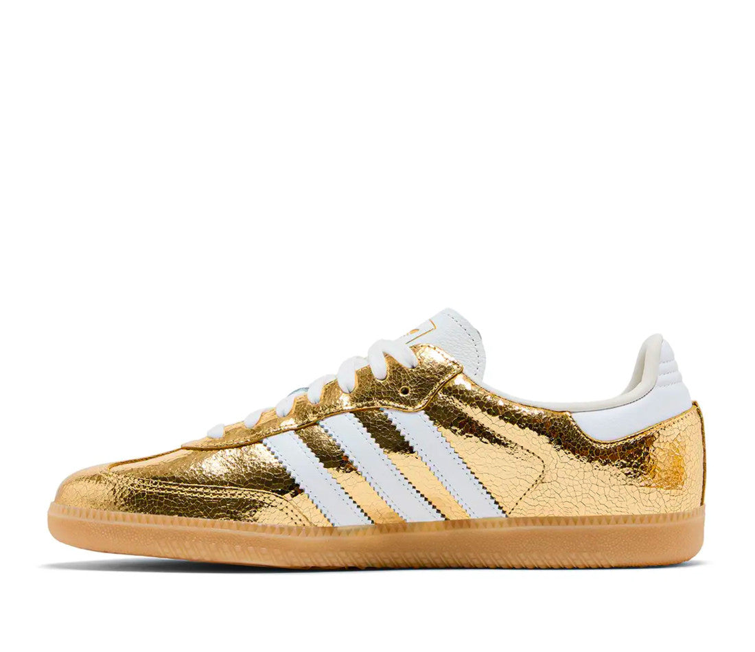 adidas Samba OG Gold Metallic Cracked Leather (W)
